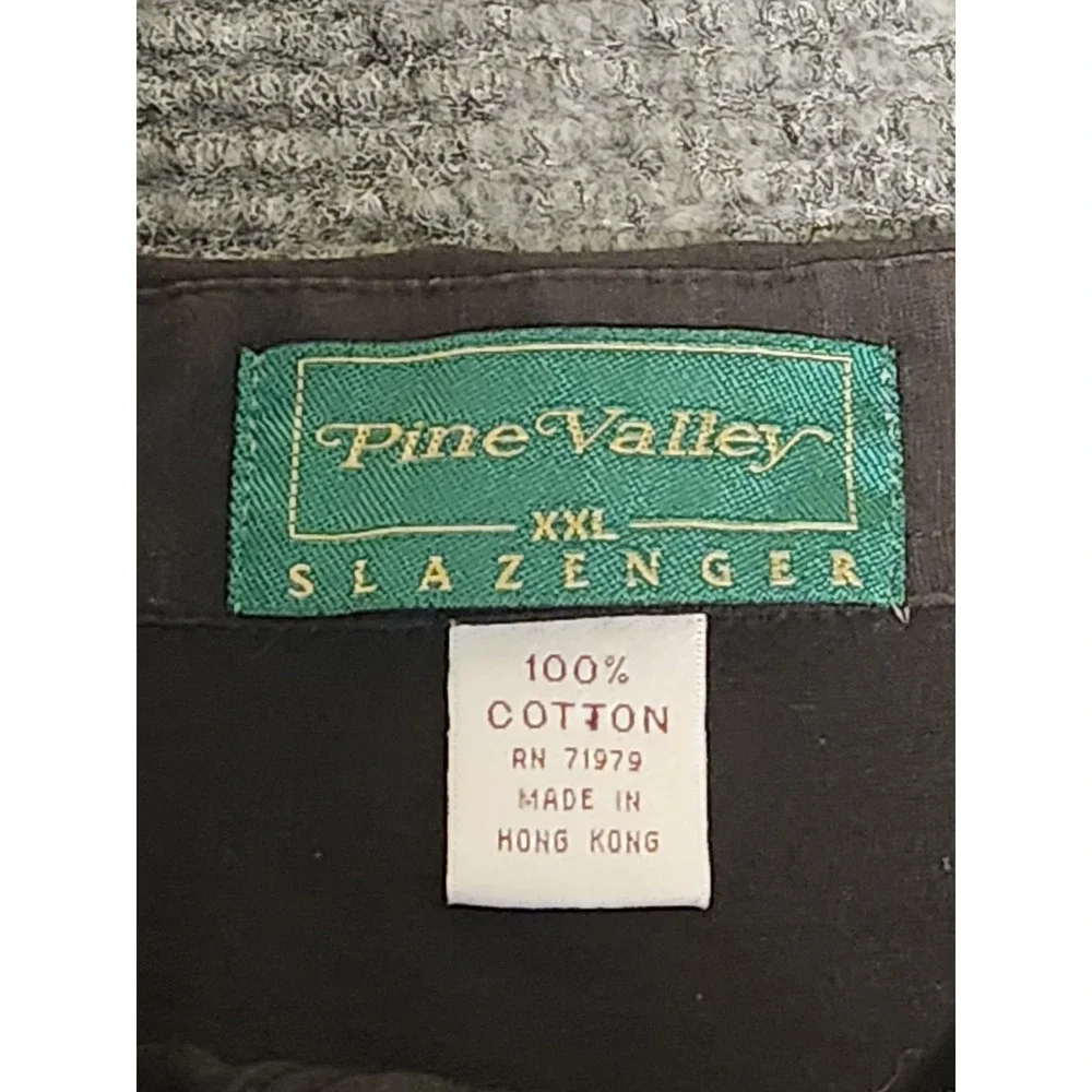 Slazenger Pine Valley Mens XXL Black Cotton Short Sleeve Golf Polo Shirt Logo - Picture 2 of 6